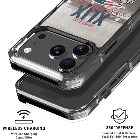 NFL Patriots Super Bowl XLIX Champs iPhone 18 Pro Clear Case