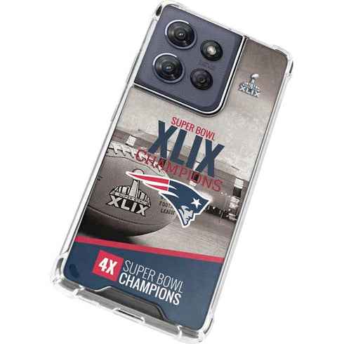 NFL Patriots Super Bowl XLIX Champs Moto G Power 5G (2025) Clear Case
