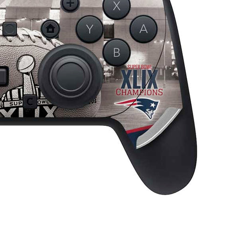 NFL Patriots Super Bowl XLIX Champs Nintendo Switch 2 (2025) Pro Controller Skin