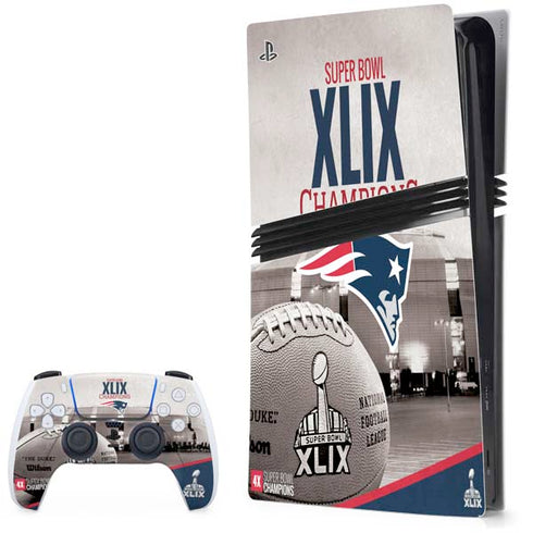 NFL Patriots Super Bowl XLIX Champs PS5 Pro Bundle Skin