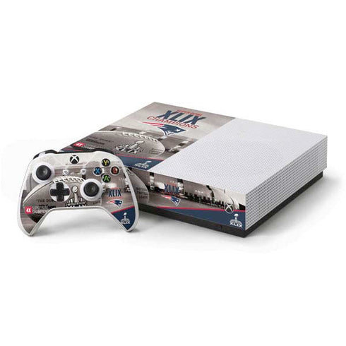 NFL Patriots Super Bowl XLIX Champs Xbox One S All-Digital Edition Bundle Skin