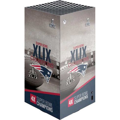 NFL Patriots Super Bowl XLIX Champs XBox Series X Digital Edition Console Skin