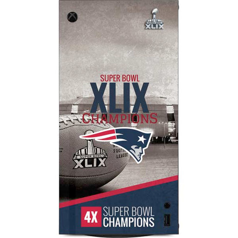 NFL Patriots Super Bowl XLIX Champs XBox Series X Digital Edition Console Skin
