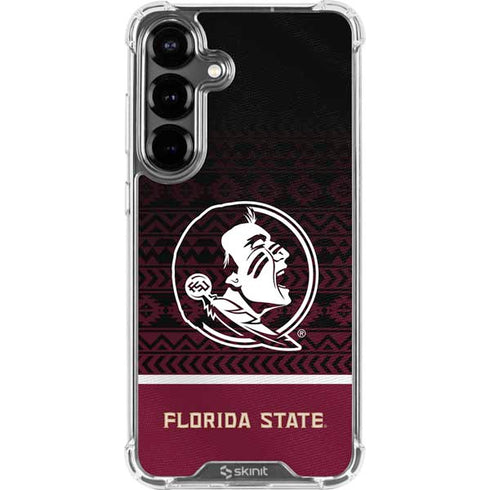 Florida State University Pattern Jersey Galaxy S26 Clear Case