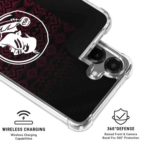 Florida State University Pattern Jersey Galaxy S26 Clear Case