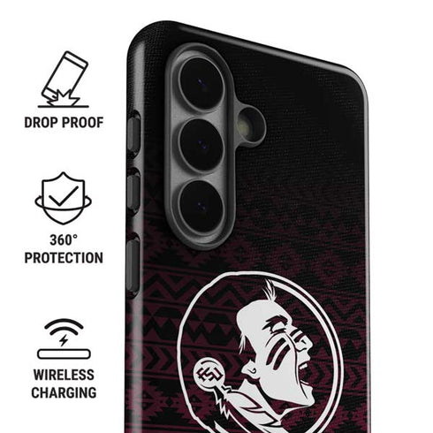 Florida State University Pattern Jersey Galaxy S26 Impact Case