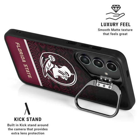 Florida State University Pattern Jersey Galaxy S26 Plus Kickstand Case