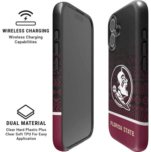 Florida State University Pattern Jersey iPhone 16 Magsafe Impact Case