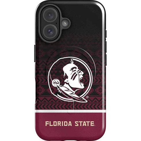 Florida State University Pattern Jersey iPhone 16 Plus Magsafe Impact Case