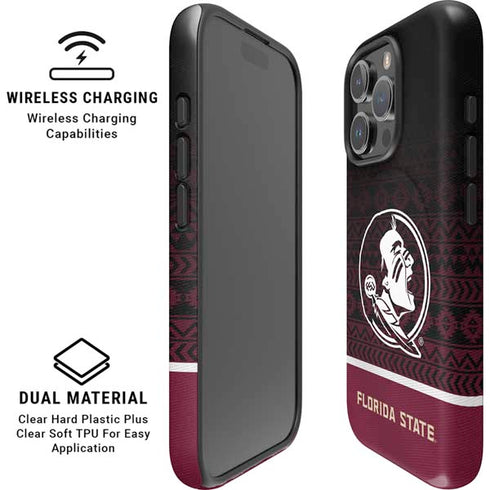 Florida State University Pattern Jersey iPhone 16 Pro Magsafe Impact Case