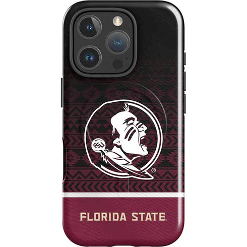 Florida State University Pattern Jersey iPhone 16 Pro Max Magsafe Impact Case