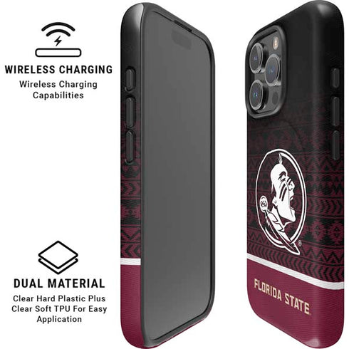 Florida State University Pattern Jersey iPhone 16 Pro Max Magsafe Impact Case