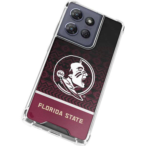 Florida State University Pattern Jersey Moto G 5G (2025) Clear Case