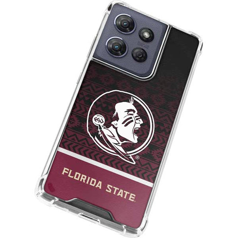 Florida State University Pattern Jersey Moto G Power 5G (2025) Clear Case