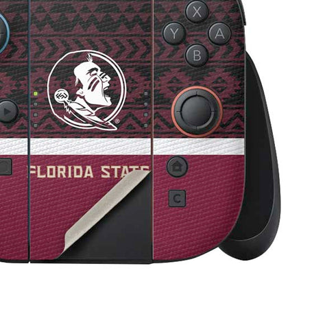 Florida State University Pattern Jersey Nintendo Switch 2 (2025) Joy-Con Controller Skin