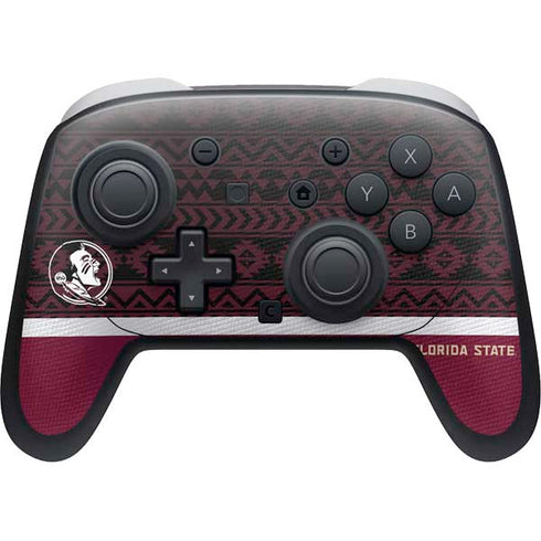Florida State University Pattern Jersey Nintendo Switch 2 (2025) Pro Controller Skin