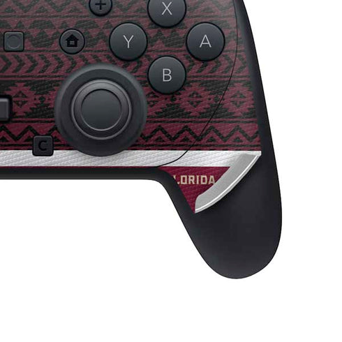 Florida State University Pattern Jersey Nintendo Switch 2 (2025) Pro Controller Skin
