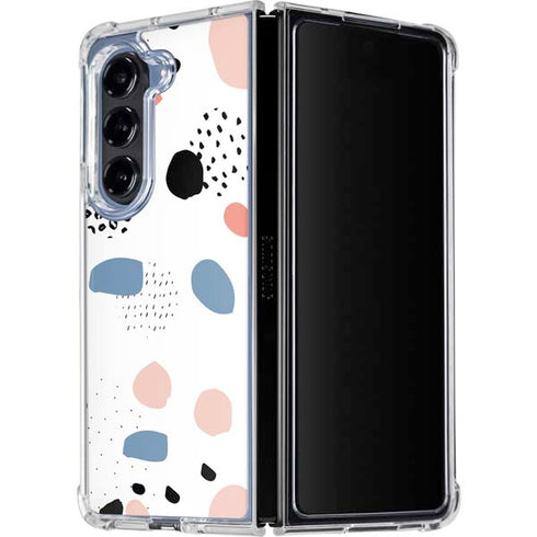 Patterned Dots Galaxy Z Fold5 5G Clear Case