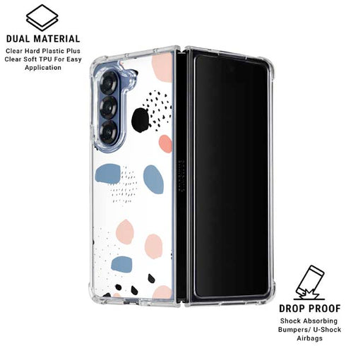 Patterned Dots Galaxy Z Fold6 Clear Case