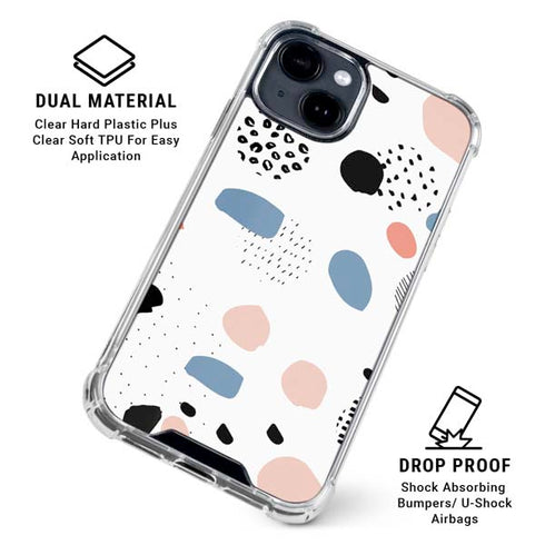 Patterned Dots iPhone 15 Clear Case