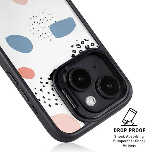 Patterned Dots iPhone 15 Kickstand Case