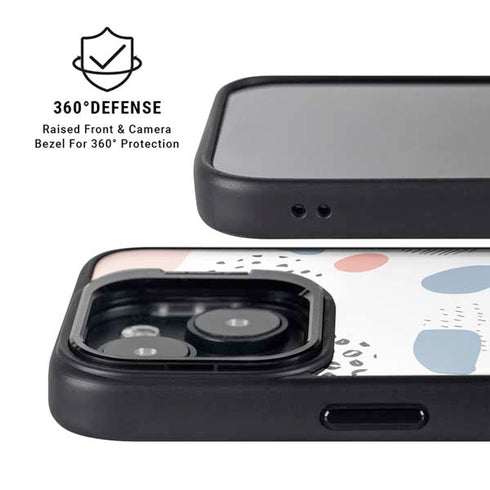 Patterned Dots iPhone 15 Plus Kickstand Case