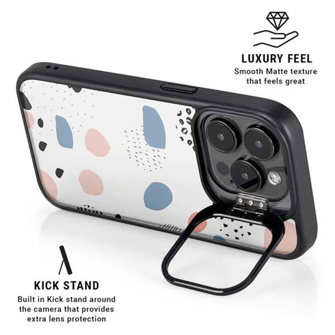 Patterned Dots iPhone 15 Pro Kickstand Case