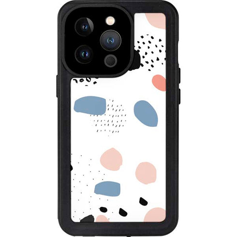 Patterned Dots iPhone 15 Pro Waterproof Case