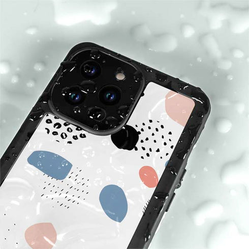 Patterned Dots iPhone 15 Pro Waterproof Case