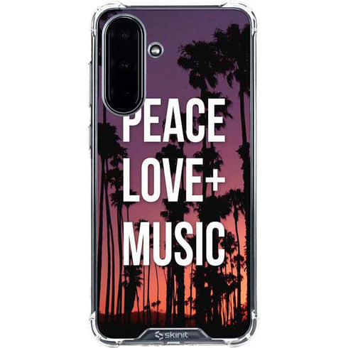 Peace Love And Music Galaxy A36 5G Clear Case