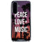 Peace Love And Music Galaxy A36 5G Clear Case