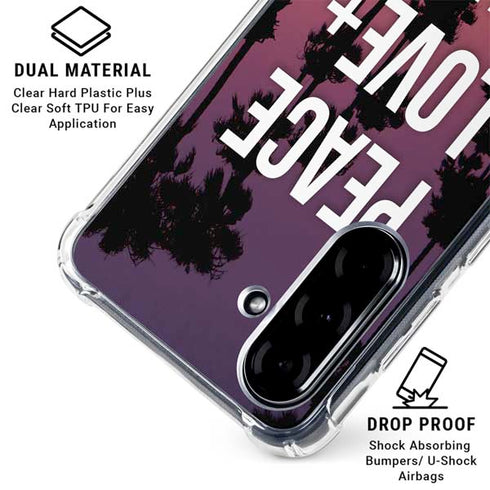 Peace Love And Music Galaxy A36 5G Clear Case