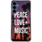 Peace Love And Music Galaxy A55 5G Clear Case
