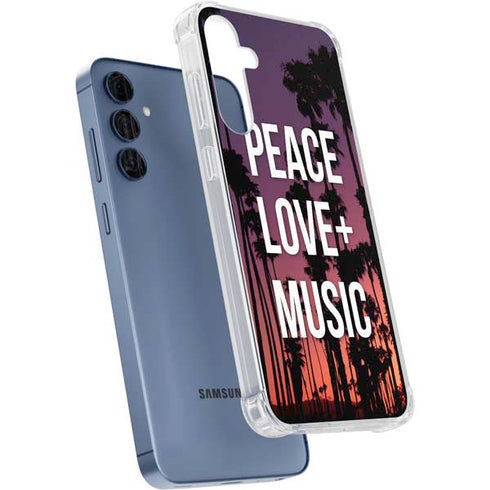 Peace Love And Music Galaxy A55 5G Clear Case