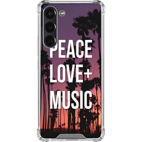 Peace Love And Music Galaxy S24 FE Clear Case