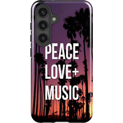 Peace Love And Music Galaxy S25 Impact Case
