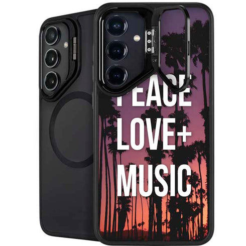 Peace Love And Music Galaxy S24 Kickstand Case
