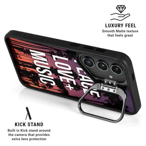 Peace Love And Music Galaxy S24 Kickstand Case