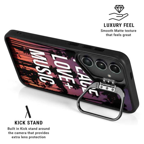 Peace Love And Music Galaxy S24 Plus Kickstand Case
