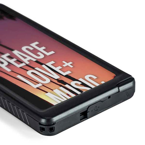 Peace Love And Music Galaxy S24 Ultra Waterproof Case