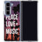 Peace Love And Music Galaxy Z Fold5 5G Clear Case
