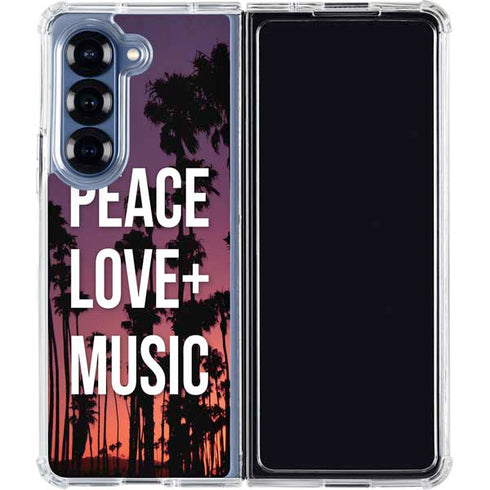 Peace Love And Music Galaxy Z Fold6 Clear Case