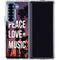 Peace Love And Music Galaxy Z Fold6 Clear Case