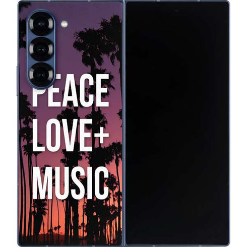 Peace Love And Music Galaxy Z Fold6 Skin