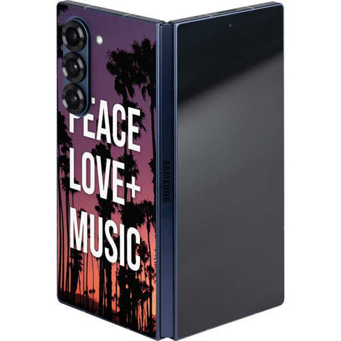 Peace Love And Music Galaxy Z Fold6 Skin