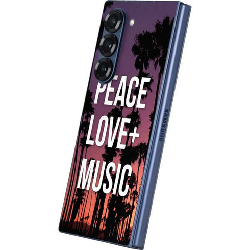 Peace Love And Music Galaxy Z Fold6 Skin