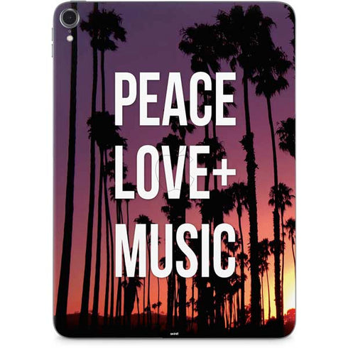 Peace Love And Music Apple iPad Pro Skin