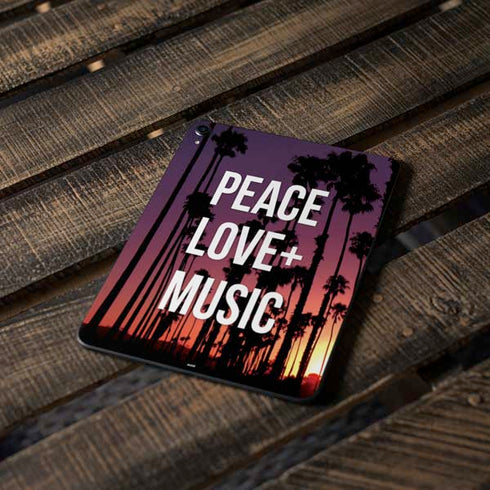 Peace Love And Music Apple iPad Pro Skin