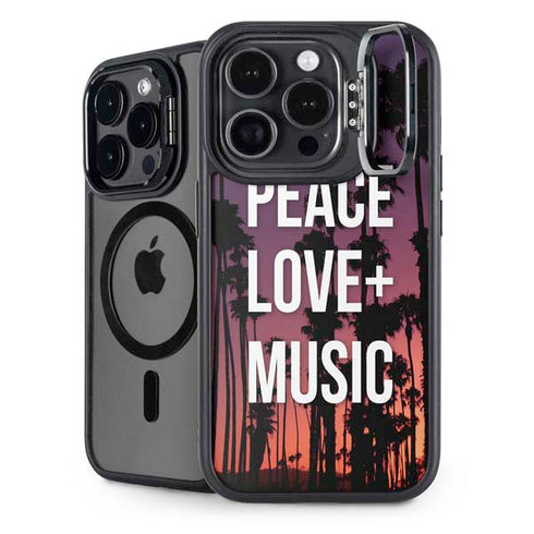 Peace Love And Music iPhone 13 Pro Kickstand Case