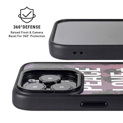 Peace Love And Music iPhone 13 Pro Kickstand Case